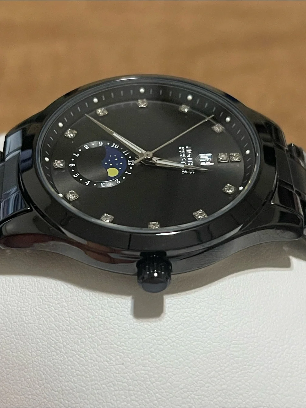 Montres Prestige Men 42mm Black Tone Case Black Metal Dial new